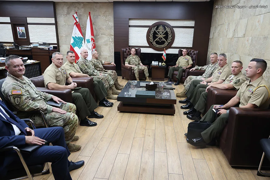 Lebanese army chief and US general meet in Beirut on security
