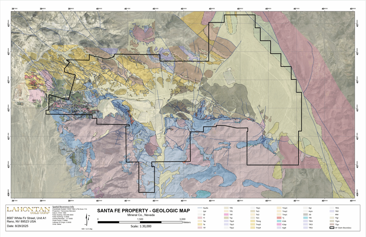 Lahontan Gold Provides Santa Fe Mine Development Update and Permitting